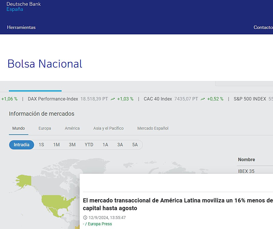 El mercado transaccional de Amrica Latina moviliza un 16% menos de capital hasta agosto